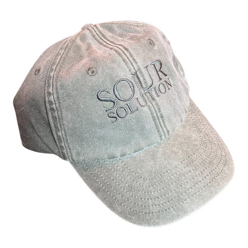 Sour Solution Sideways Vintage Washed Black Cap OS