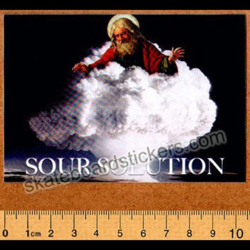 Sour Solution Skateboards Skateboard Sticker – God