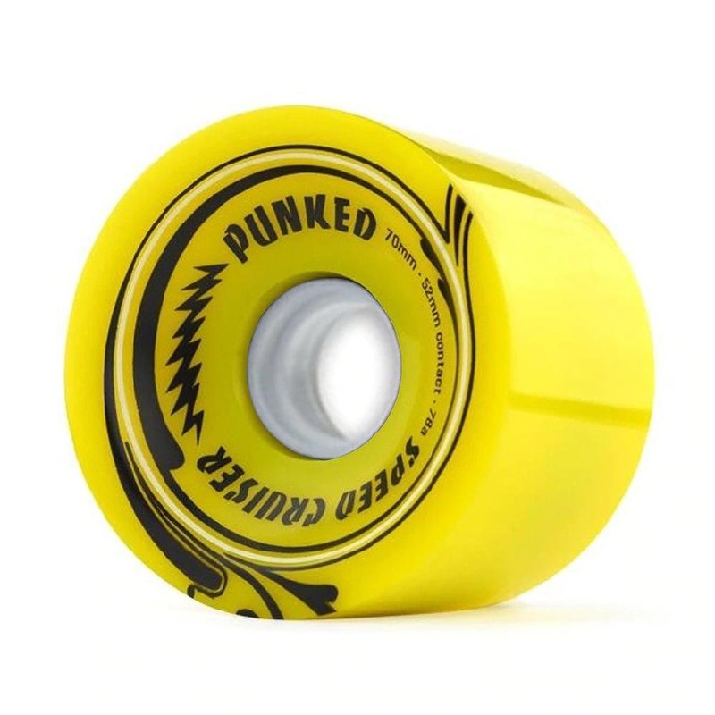 Speed Cruiser 70mm Longboard Wheels – Solid Yellow Wheels only