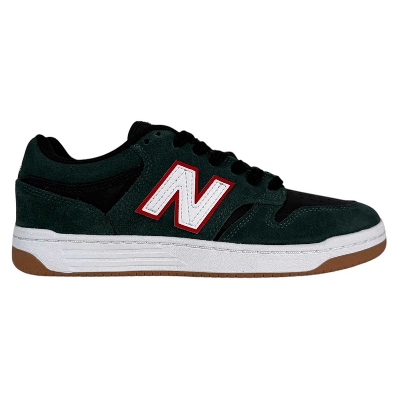 480 FOY New Balance Numeric Shoes  Suede Green Black 8