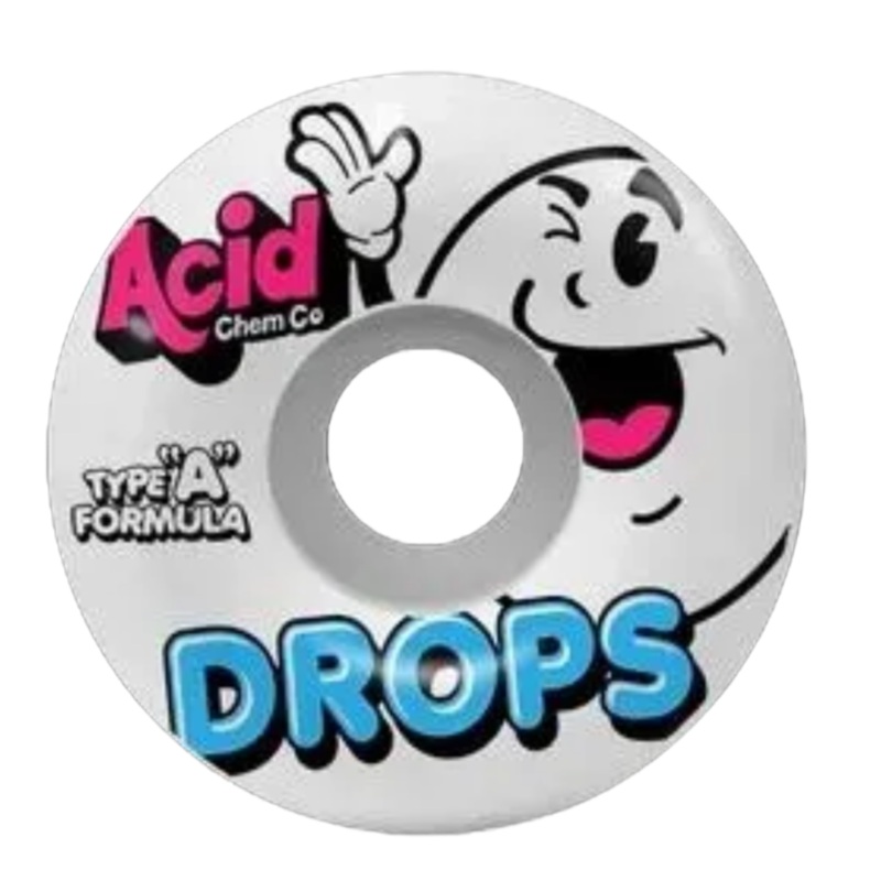 Acid Chemical Co Wheels Drops 52mm,53mm,54mm 99a 52mm White