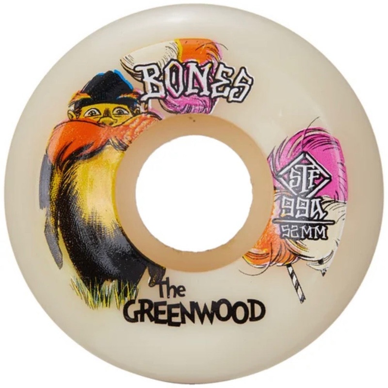 BONES WHEELS STF 52MM 99A V5 SIDECUTS NATE GREENWOOD 52mm