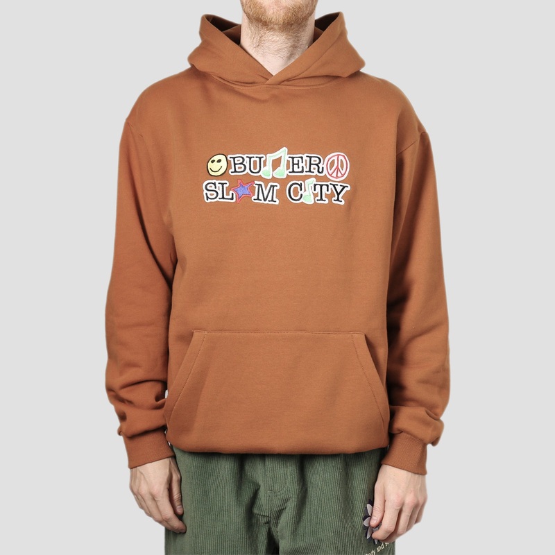 Butter Goods X Slam City Skates Sketch Pullover Hood Saddle Small