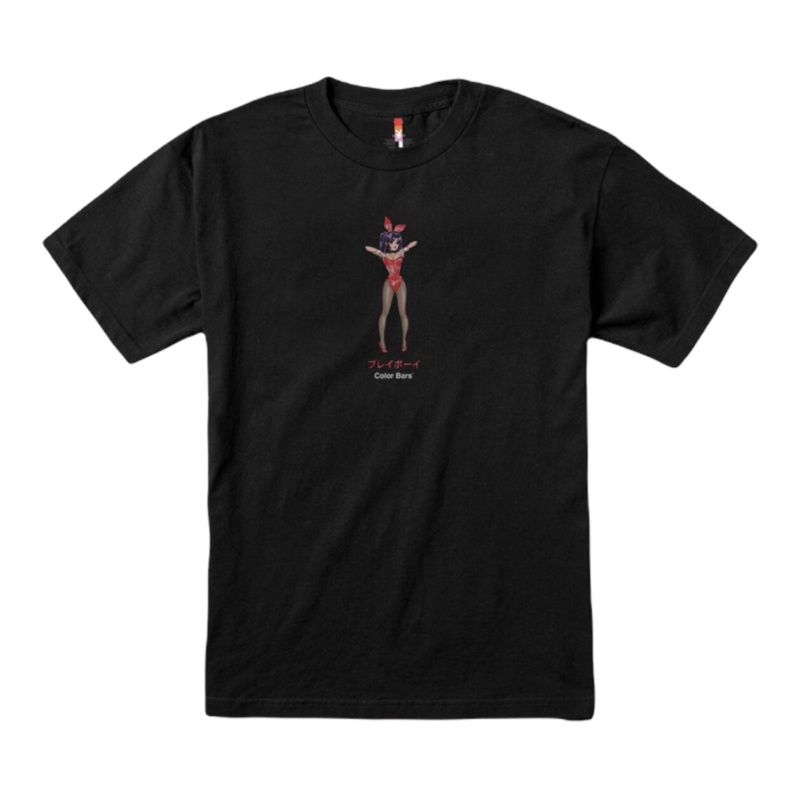 Color Bars Playboy Tight Squeeze T Shirt Black S