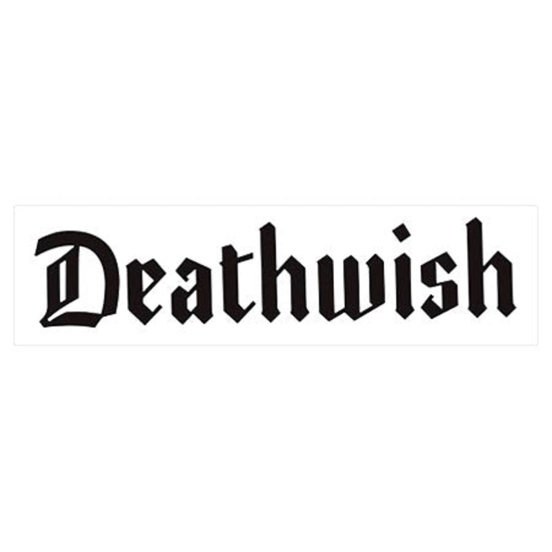 Deathwish Lounge Sticker White/ Black 6″ x 2″