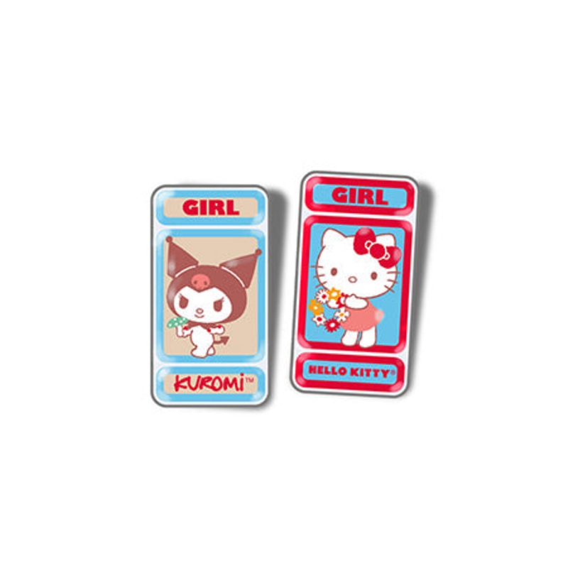 Girl Girl x Sanrio Kitty Kuromi Enamel Pin Set Multi Color One size fits all
