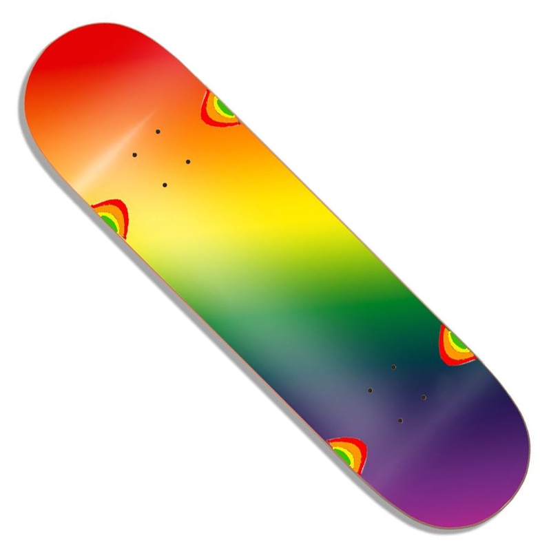 Hardbody Rainbow Saber Wheel Wells Deck Rainbow Foil 8.25 x 31.875 WB:14.125