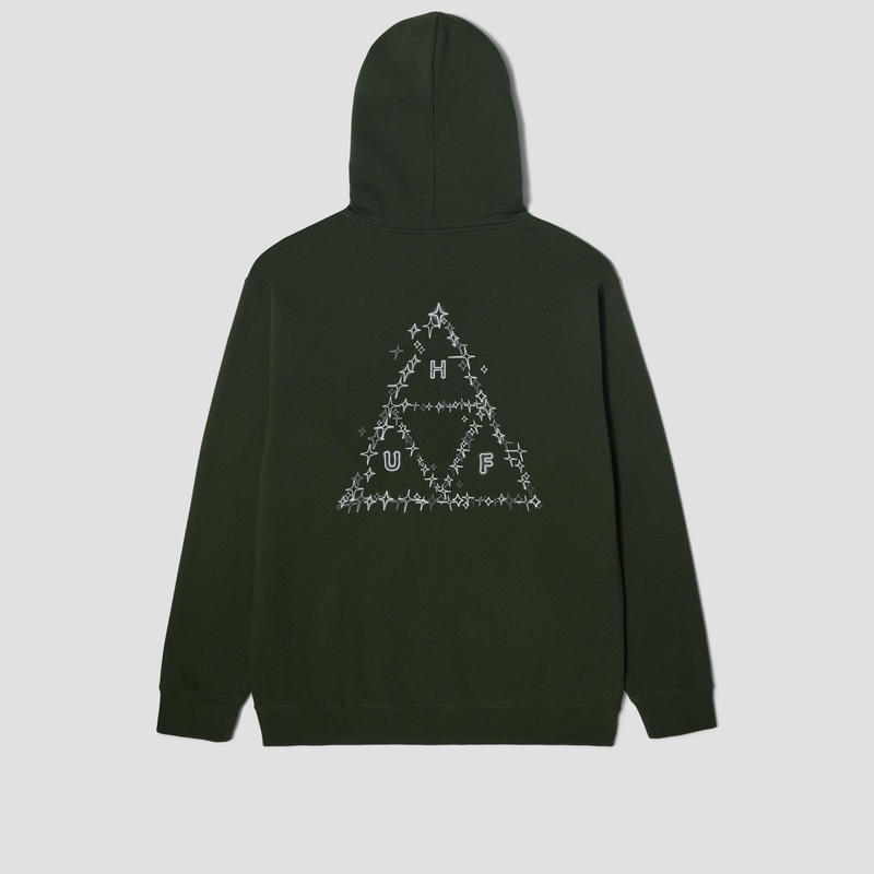 HUF Gleam Pullover Hood Hunter Green Small