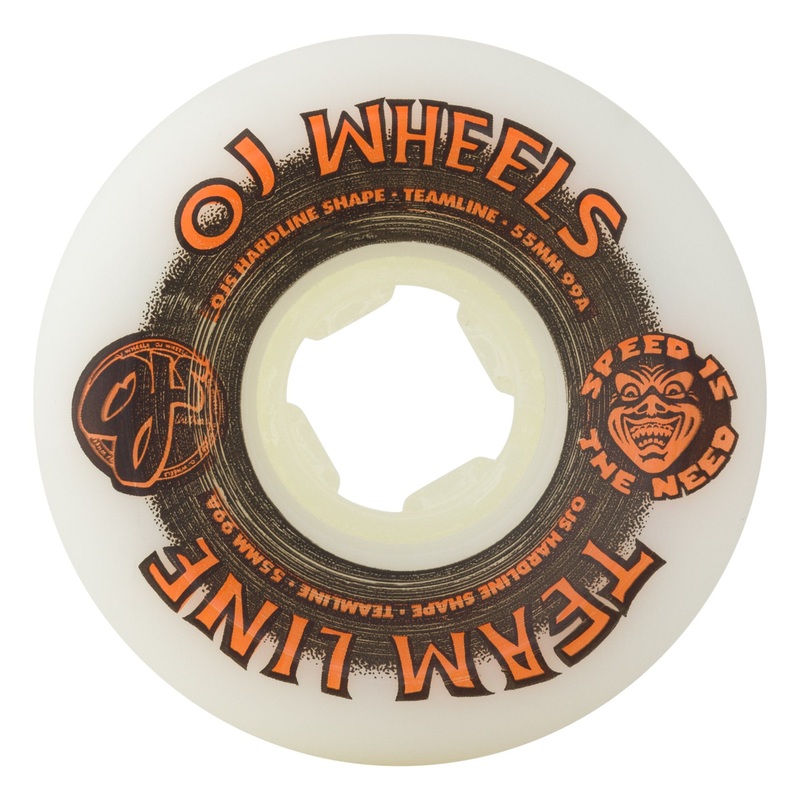 OJ Wheels Team Line Original Hardline 55mm 99a Skateboard Wheel 55mm