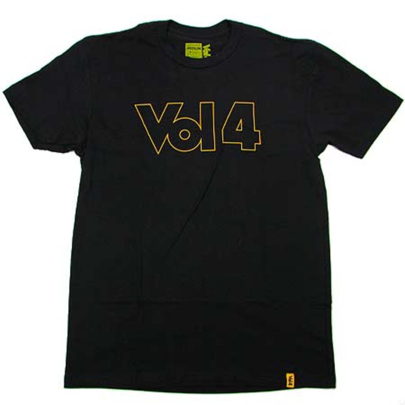 Volume 4 Logo Outline T Shirt Black Extra Large