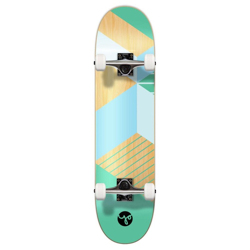Yocaher Green Geometric Graphic 7.75″ Skateboard