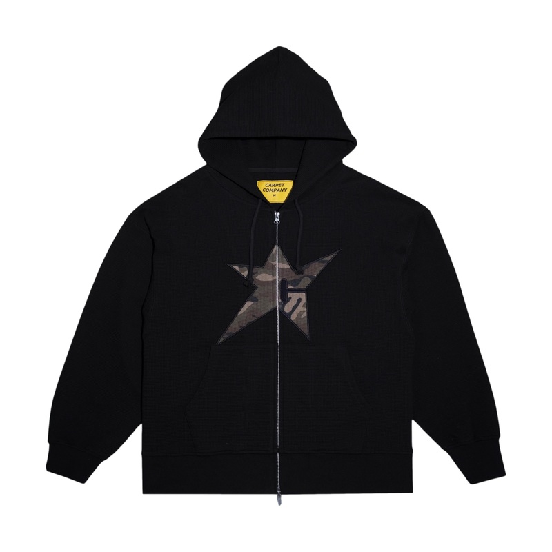 Carpet C Star Thermal Zip Hoodie Black M
