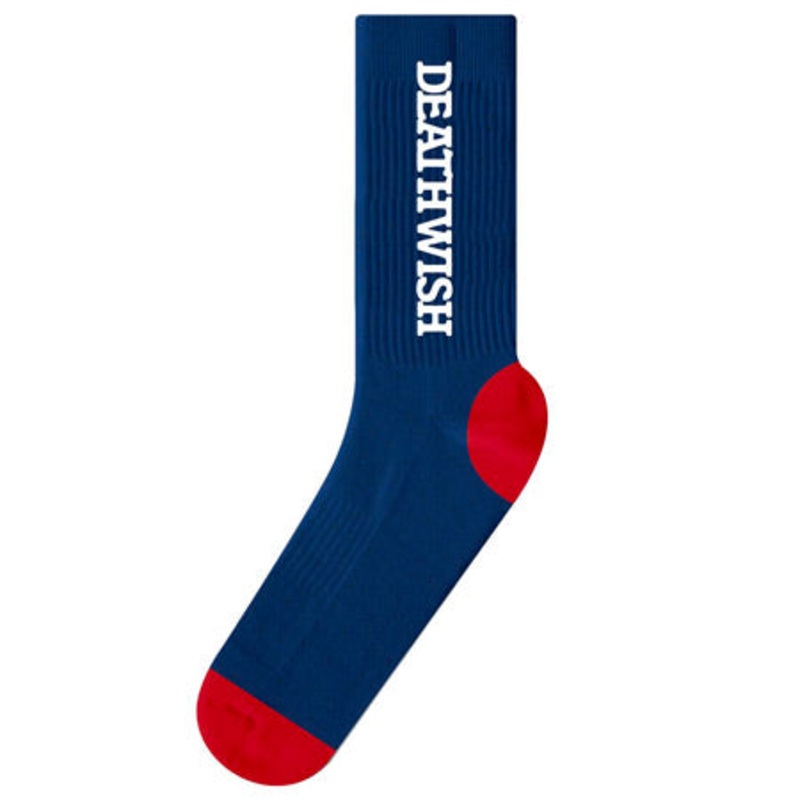 Deathwish Antidote Crew Socks Navy/ Red One size fits all