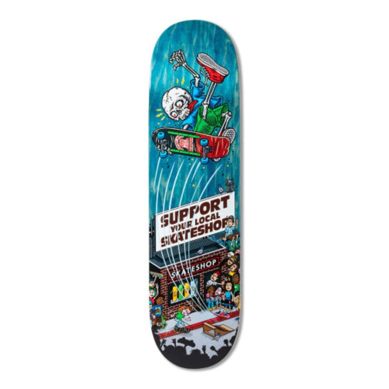 DLX SSD25 Shopkeeper Skateboard Deck 8.5″ 8.5″ Yellow Veneer