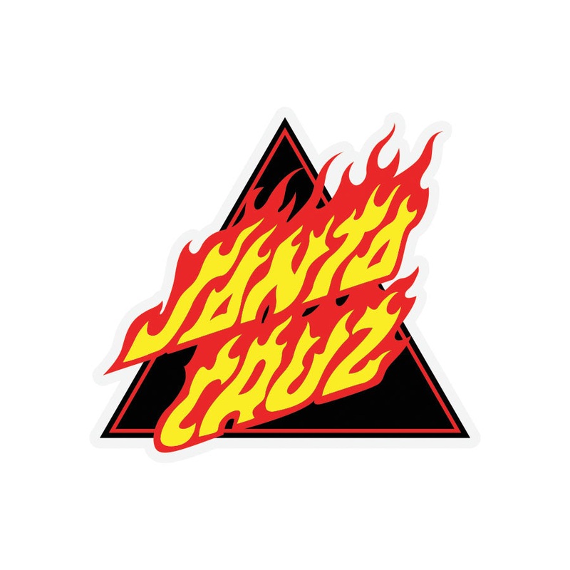 Flamed Not a Dot 5in Santa Cruz Stickers (25 Pack) Black/Red/Yellow 5 in