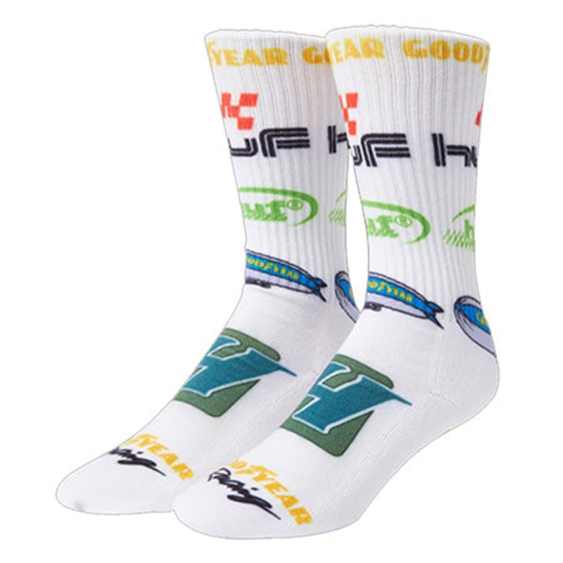 HUF HUF x Goodyear Podium Crew Socks White One size fits all
