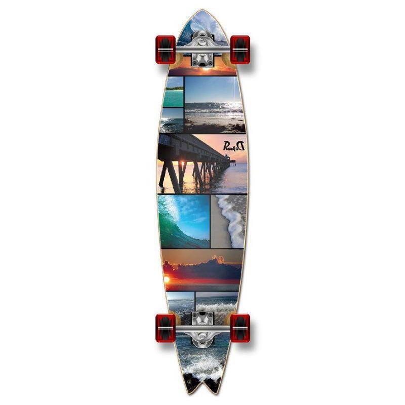 Punked Fishtail Seaside Longboard Complete Complete