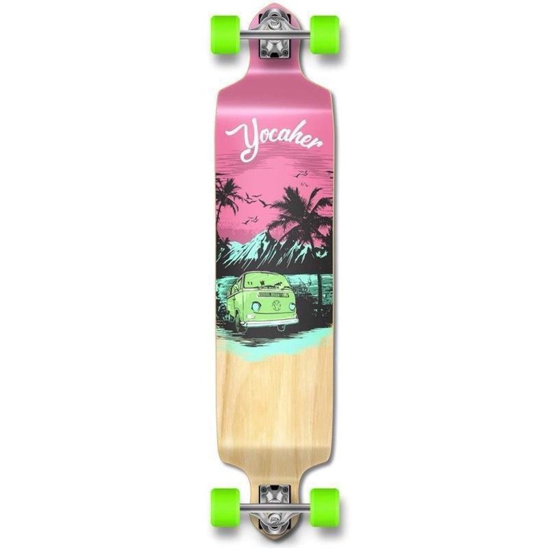 VW Pink N’ Mint Drop Down Longboard 41 inches Complete Complete