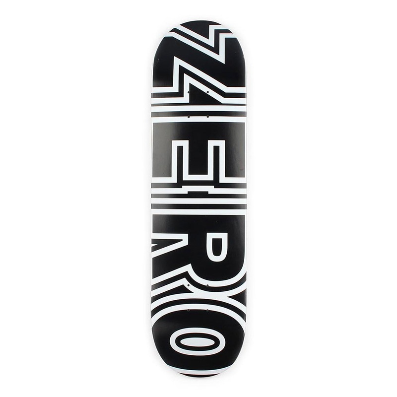 Zero – 8.5″ Bold Deck – Black / White 8.5″