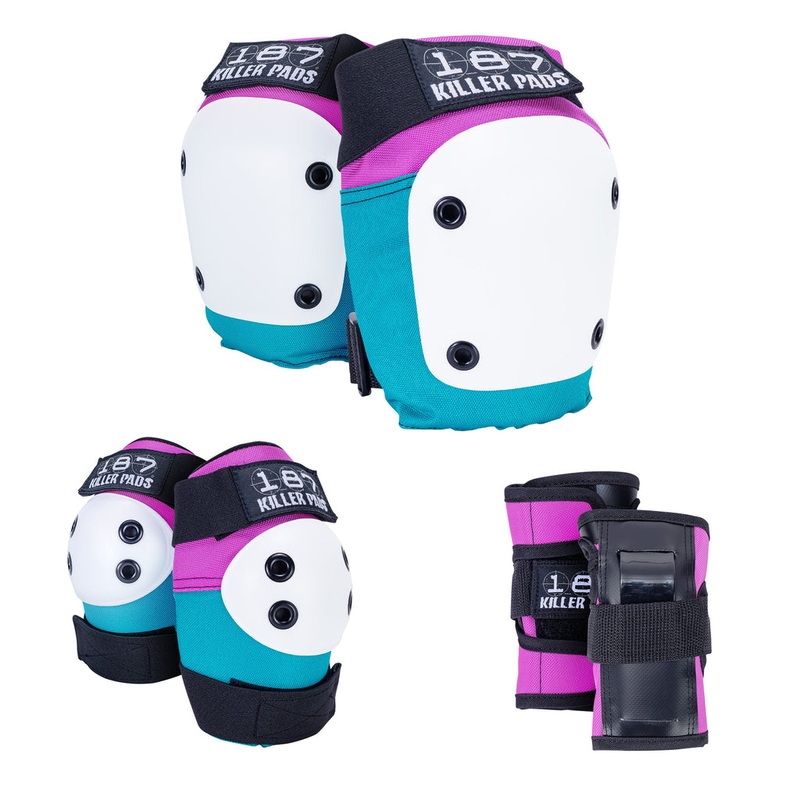 187 Killer Pads 6 Pack Pad Set -Pink Teal X-Small Pink / Teal