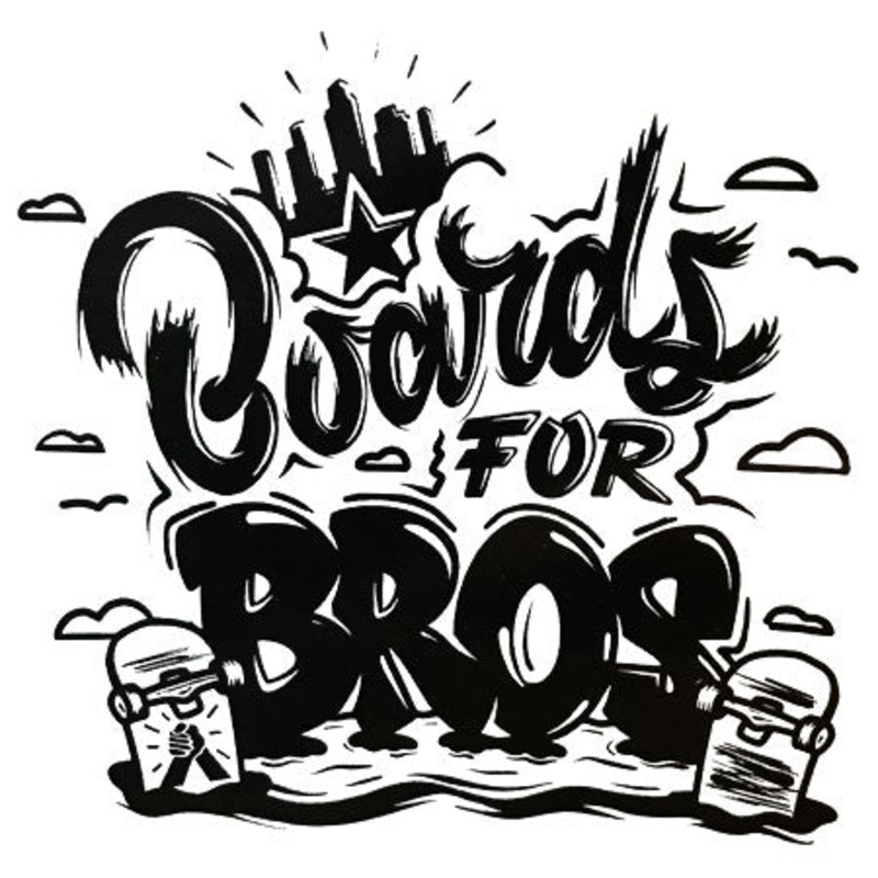 Boards For Bros Board For Bros Graff Sticker White/ Black 3.5″ x 3.5″