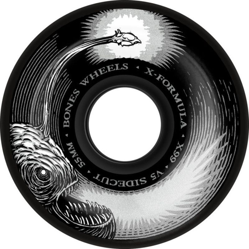 BONES WHEELS X-Formula Skateboard Wheels Dark Waters 55mm V5 Sidecut 99A Blk 4PK 55mm