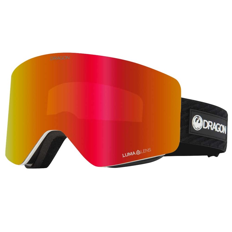 Dragon R1 OTG Snowboard Goggles 2025 – Icon/Lumalens Red Ion + Bonus Lens Lumalens Light Rose Black Red
