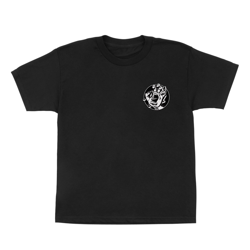 Hand Dot Santa Cruz Youth T-Shirt Black S