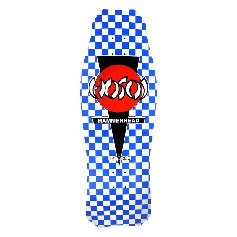 Hosoi Skateboards O.G. Hammerhead Checkerboard Deck 10.5″ Skateboard Deck Blue