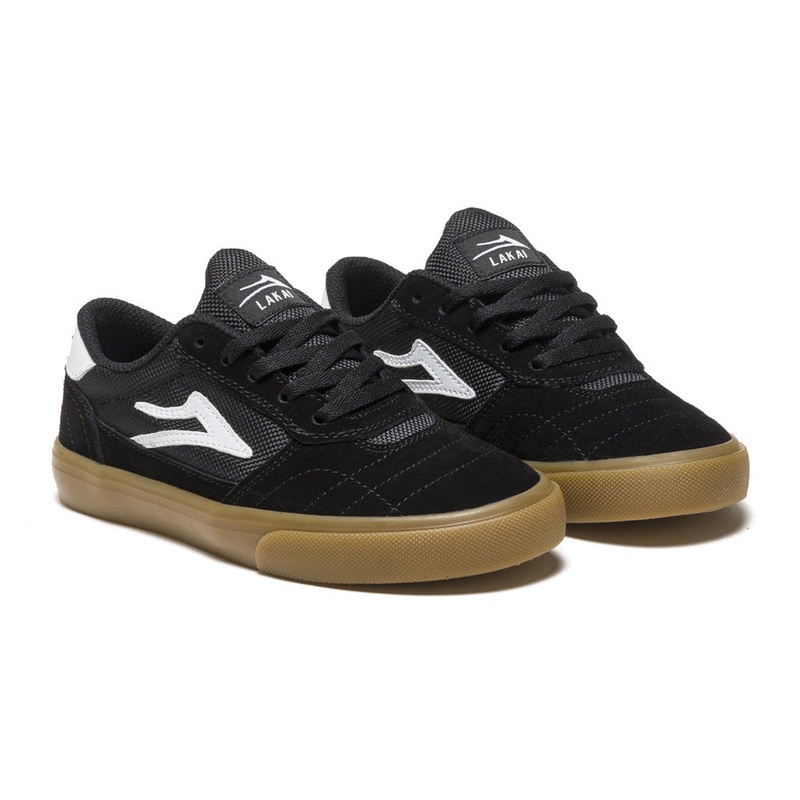 Lakai Cambridge Kids Skate Shoes – Black Suede 12 Black Suede