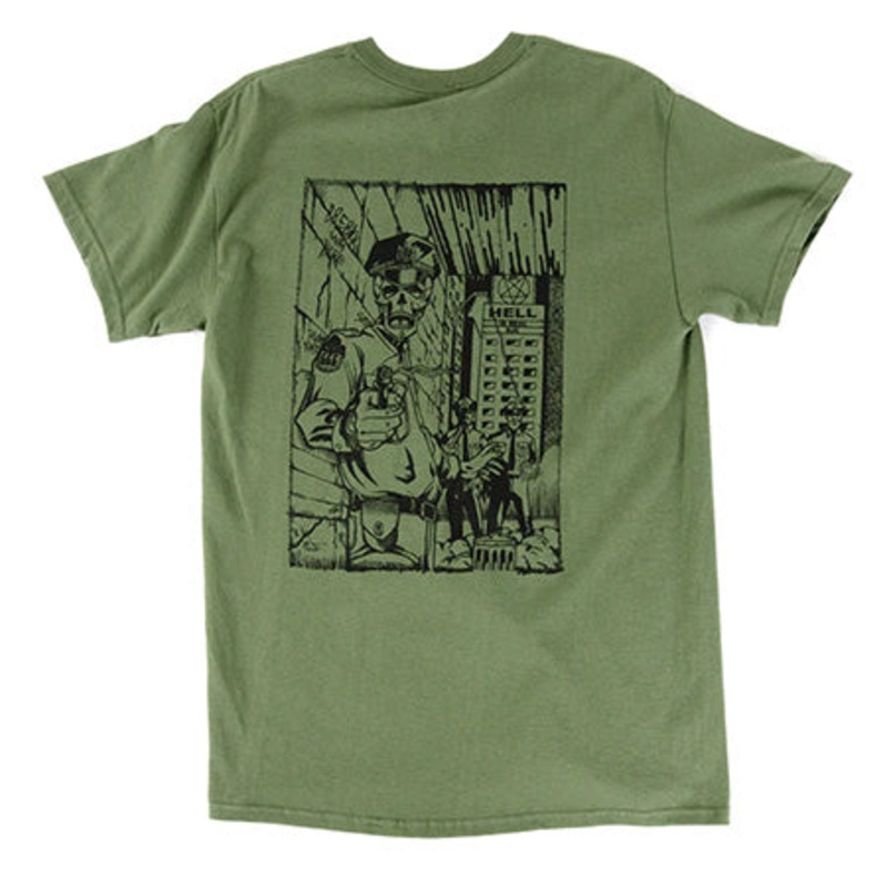 Metal Skateboards Cops T Shirt Military Green Medium