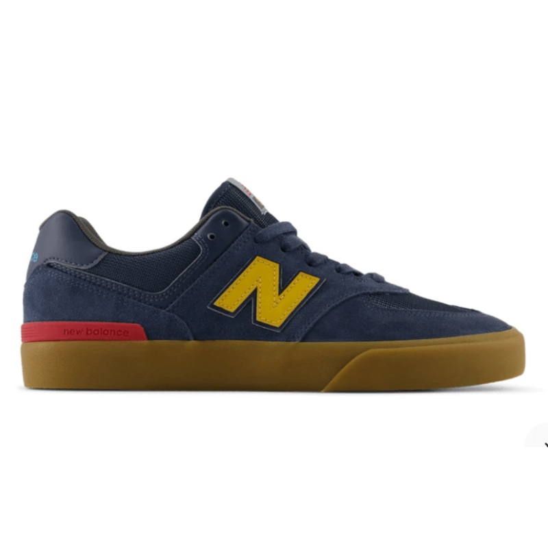 New Balance 574 Skate Shoes Vulc Blue Indigo/ Gum 7 Blue Indigo/ Gum