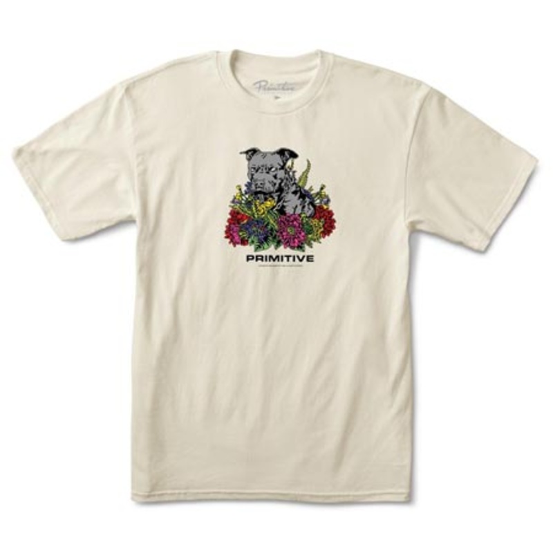 Primitive Skateboarding Handsome T Shirt Cream Small