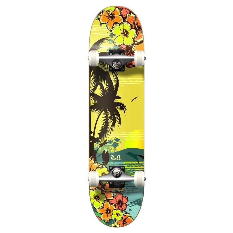 Punked Graphic Tropical Day Complete Skateboard Complete