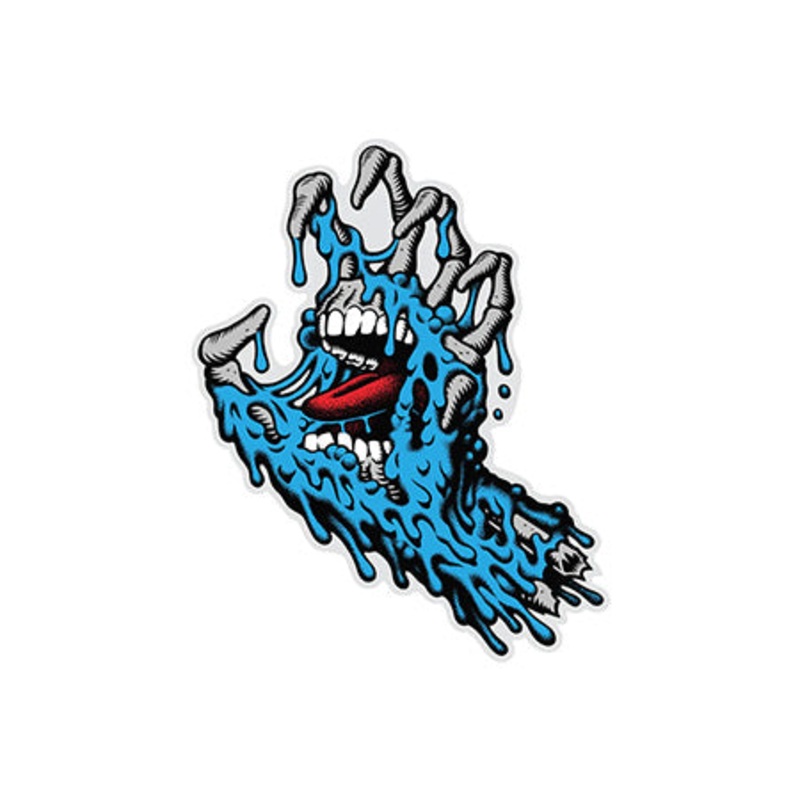 Santa Cruz Melting Hand Sticker Blue 4.25″