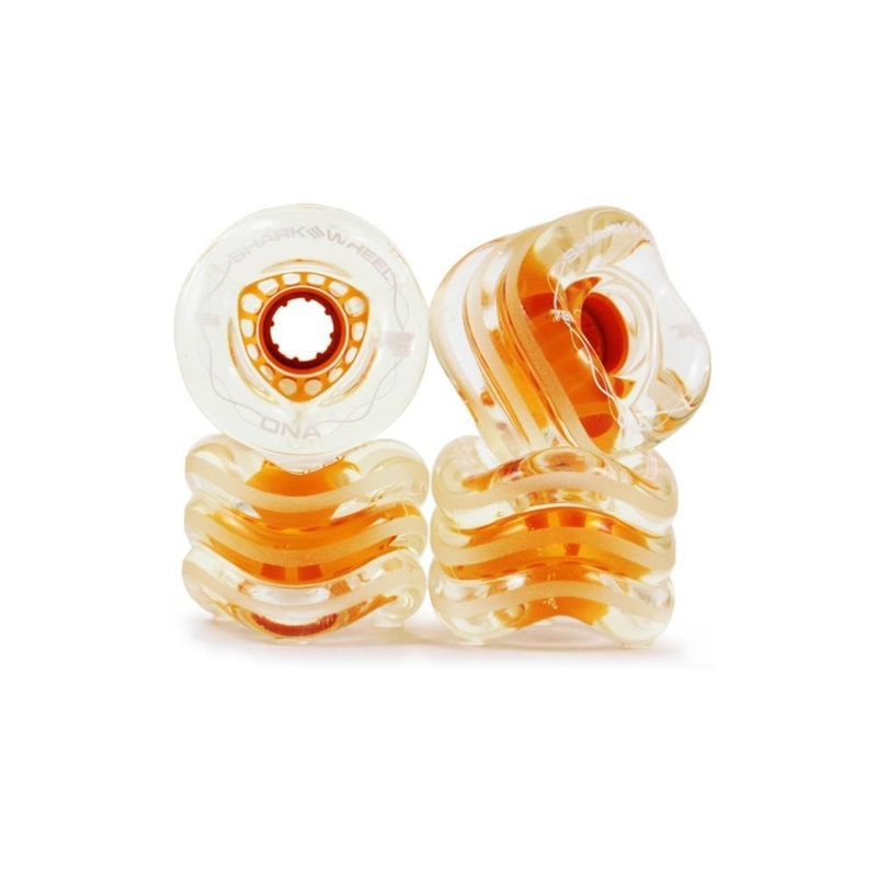 Shark Wheels Longboard – 72MM,78AClearwithOrangeHubDNA