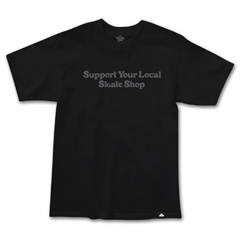 Thank You Skateboards Support Your Local T Shirt Black/ Black Medium