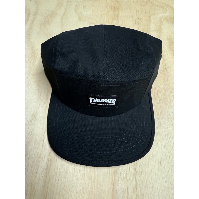 THRASHER 5 Panel Hat Black