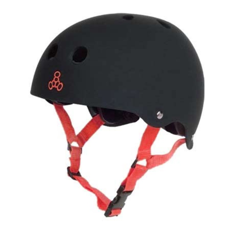 Triple 8 The Heed Helmet Black Rubber/ Red Extra Extra Large