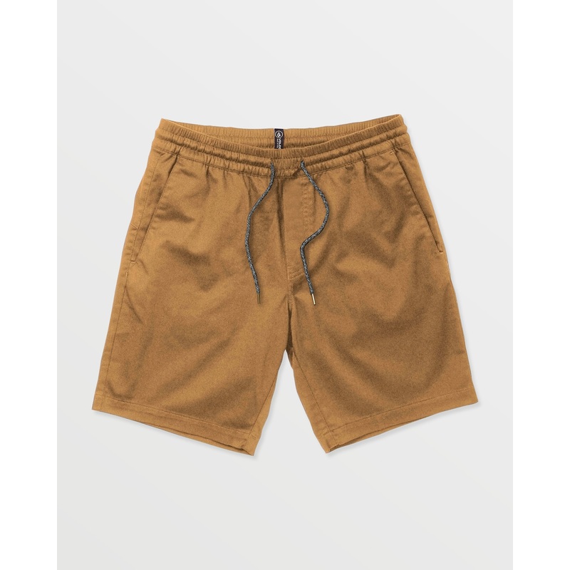 Volcom Frickin Elastic Waist Shorts – Dark Khaki Small (28″-30″) Dark Khaki