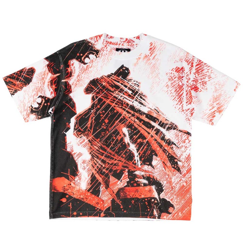 Welcome x Batman Gargoyle All Over Print Short Sleeve T-Shirt Medium White