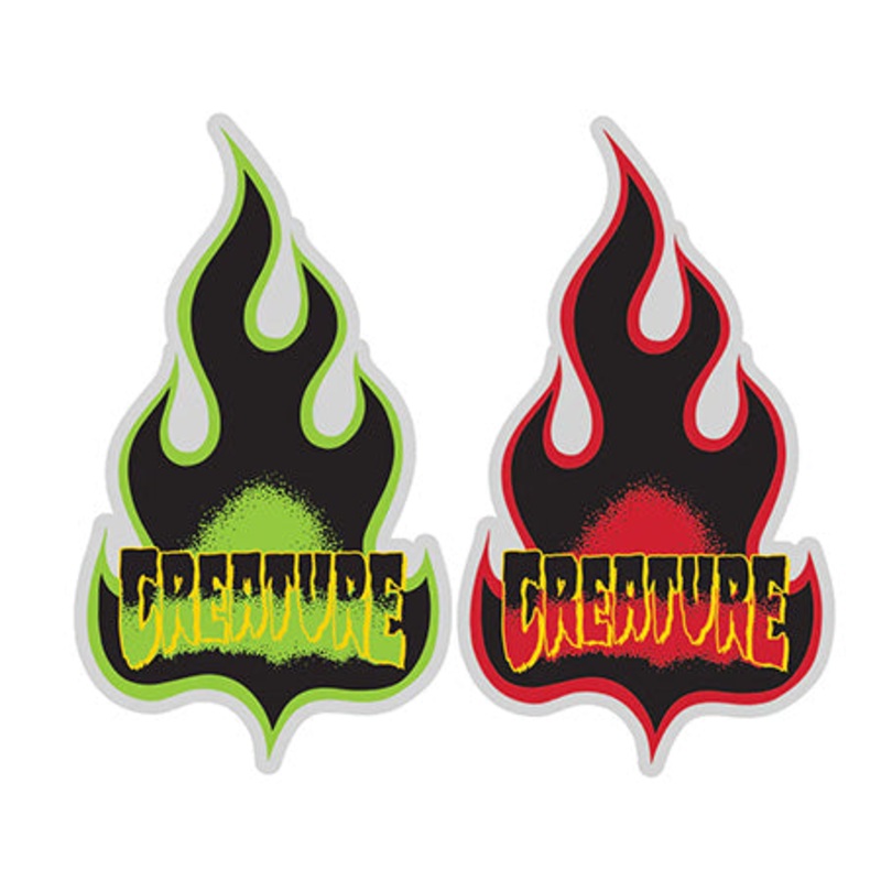 Creature Skateboards Logo Flame Sticker Assorted 3.5″ x 6.25″