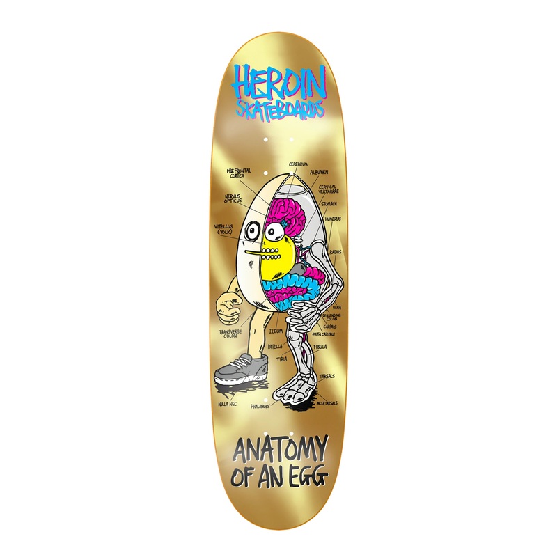Heroin – 8.75″ Anatomy Egg Deck – Gold 8.75″
