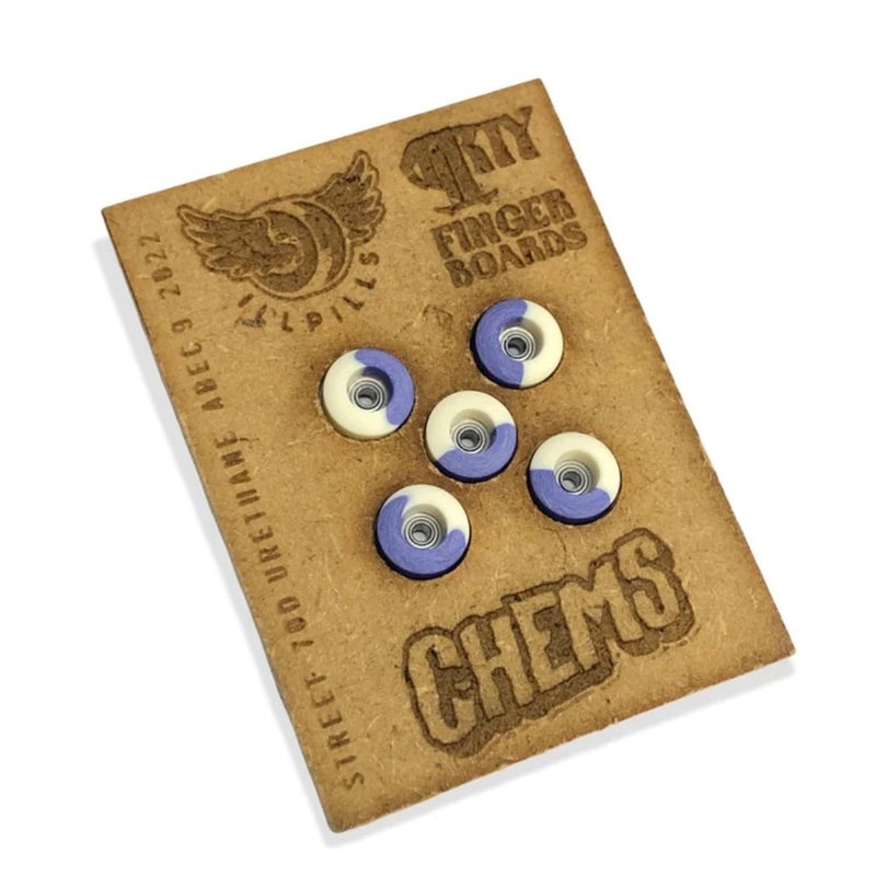 ILLPILLS Purple/White Urethane Fingerboard Wheels (Choose Size) Street