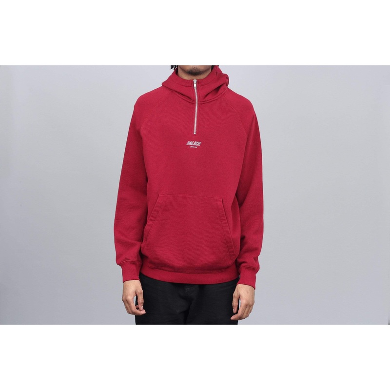 Palace Q-Zip Hood Burgundy Small