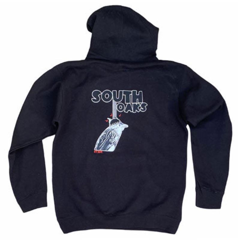 Poets Cuckoo Pullover Hooded Sweatshirt Black Medium