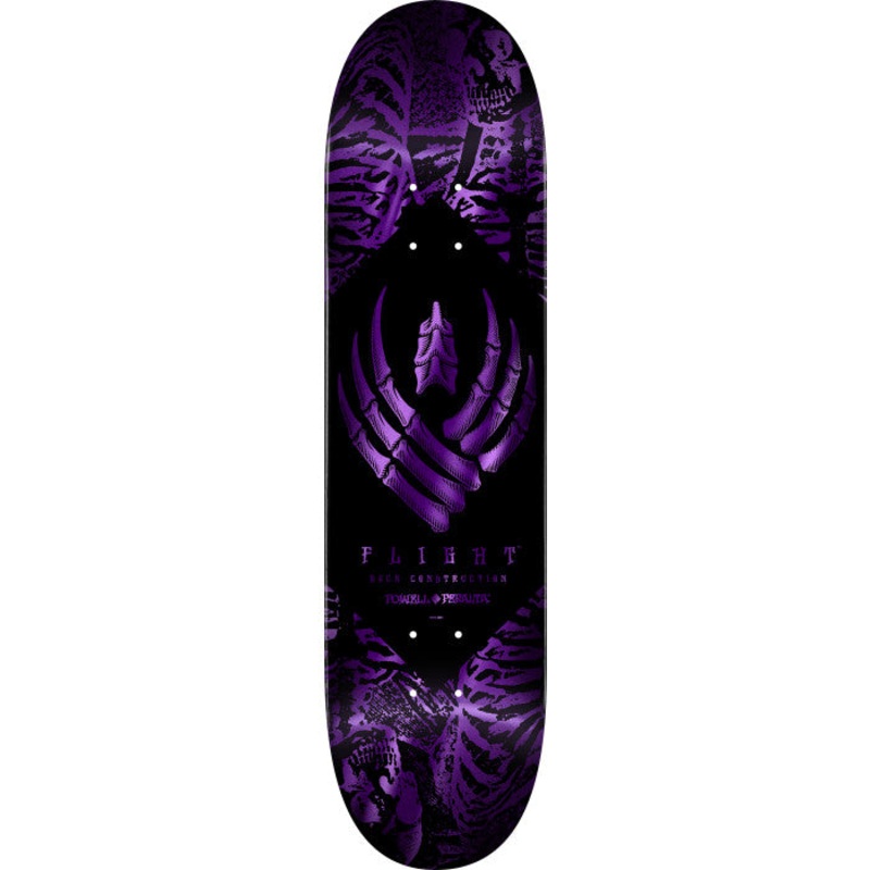 POWELL PERALTA SKELETON PURPLE FOIL 9″ FLIGHT SKATEBOARD DECK
