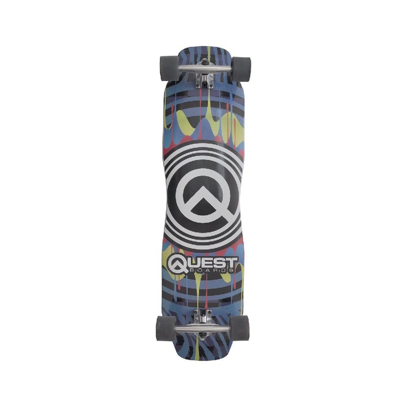 Quest Q Drips 39″ Kicktail Longboard Complete