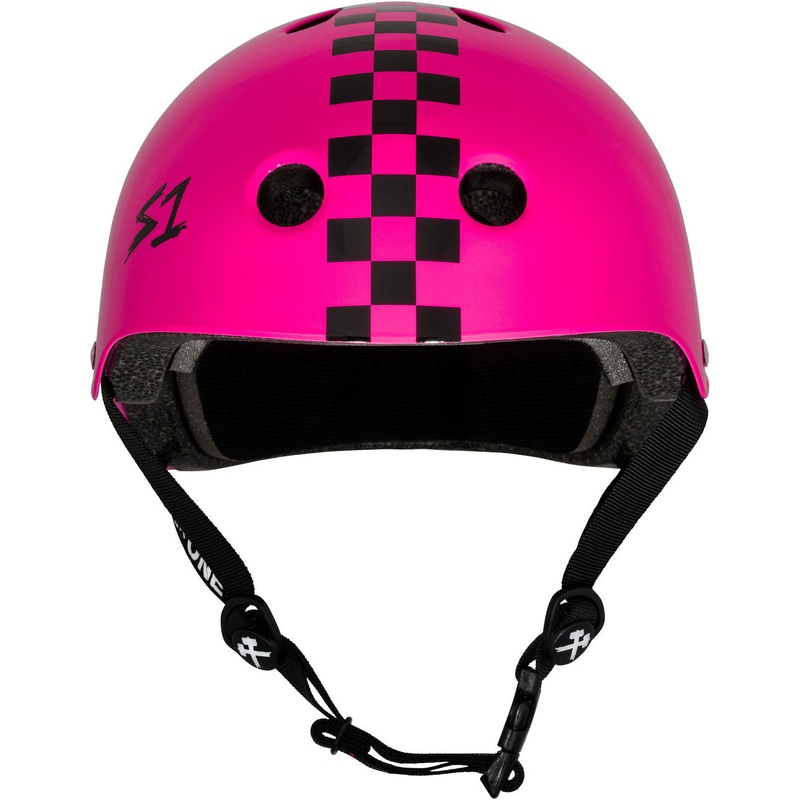 S1 “Lifer- Pink Checkers” Helmet Small