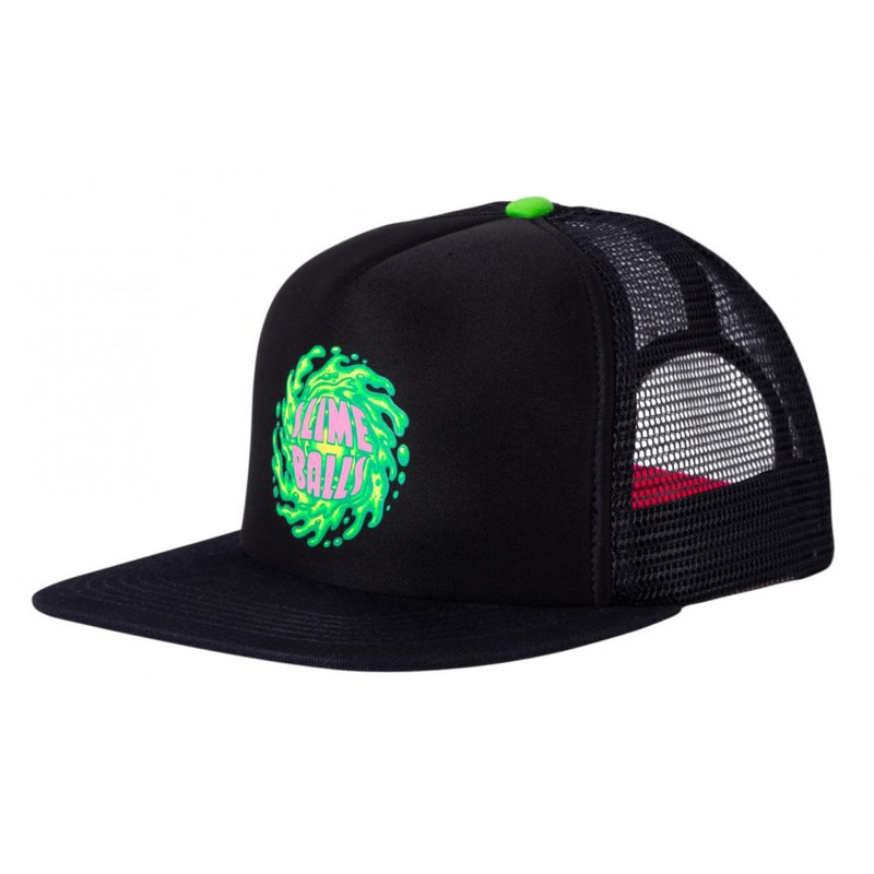 Santa Cruz Slime Balls High Profile Mesh Trucker Sb Logo Cap – Black